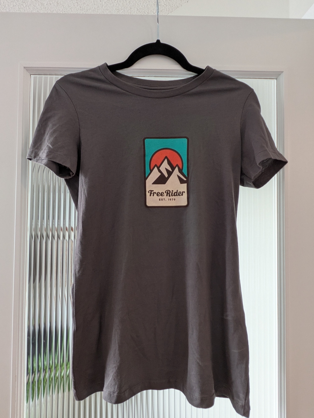 Bella Canvas Charcoal Tee with Teal Graphic Accent